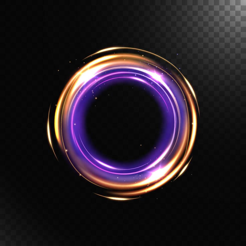 Rounded Gold Violet Light Shiny, Suitable For Product Advertising, Product Design and Other, Vector Illustration