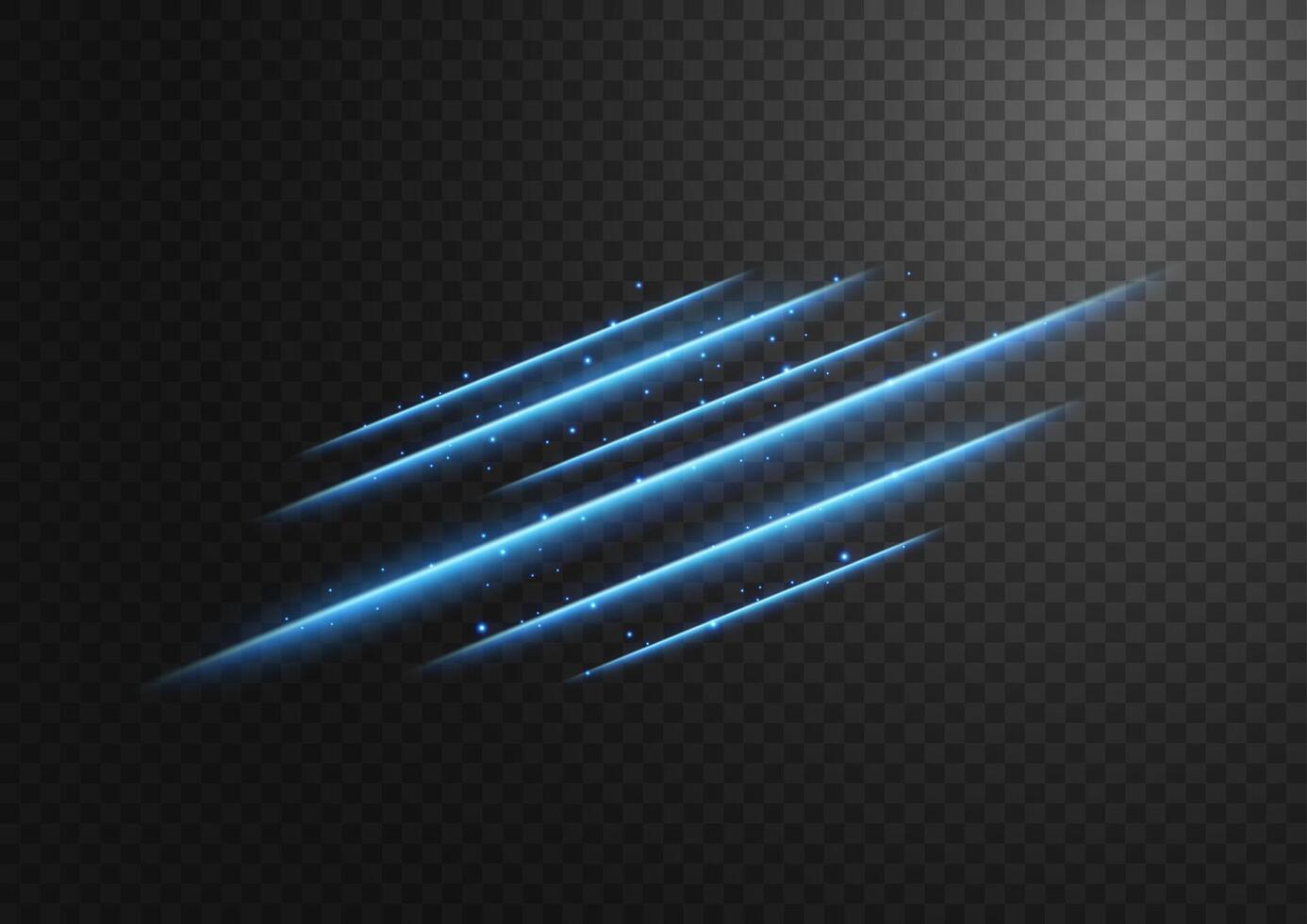 Abstract Blue Line of Light with Blue Sparks, on A Background, Isolated and Easy to Edit, Vector Illustration