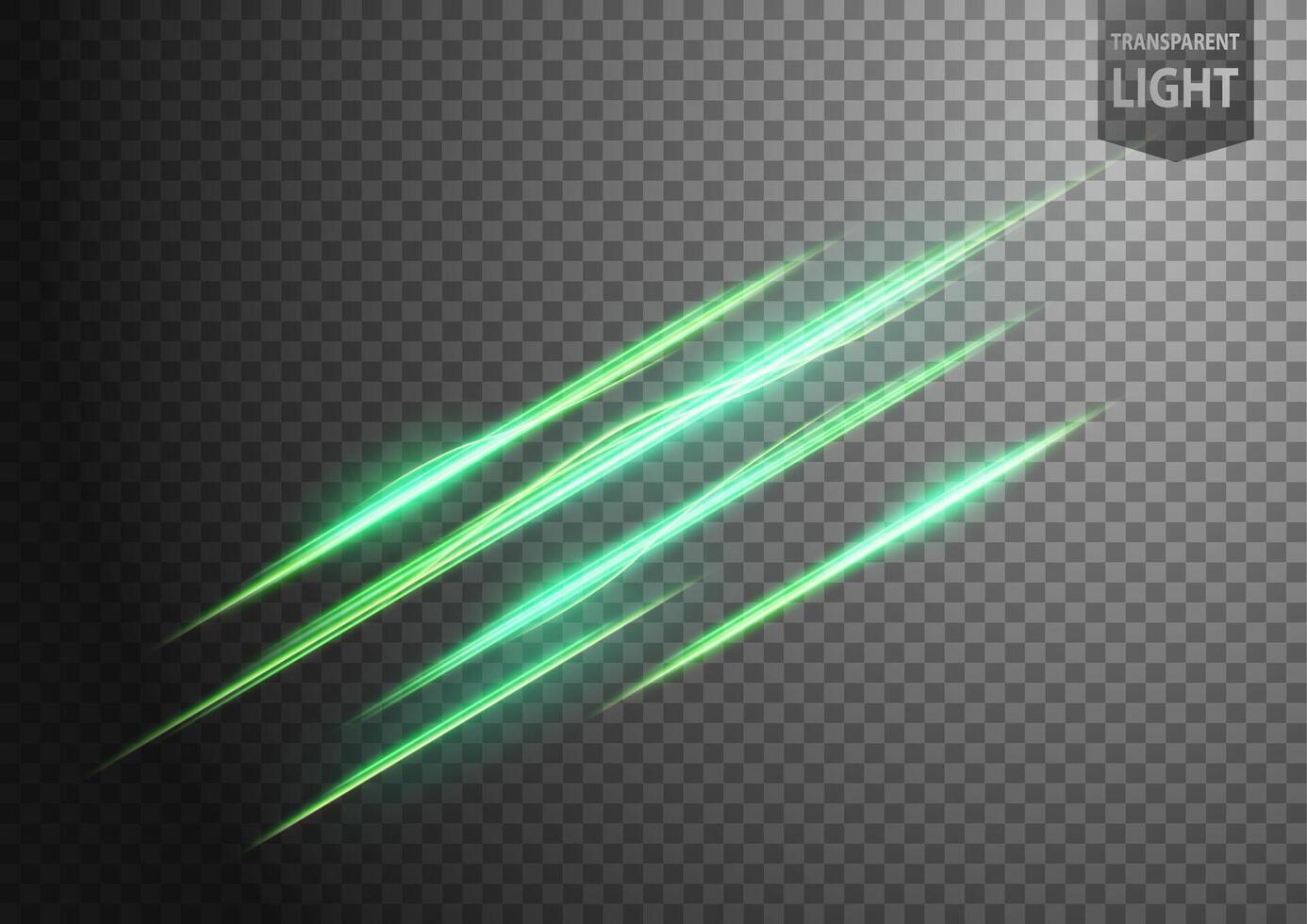 Abstract Green Line of Light with A Background, Isolated and Easy to Edit, Vector Illustration