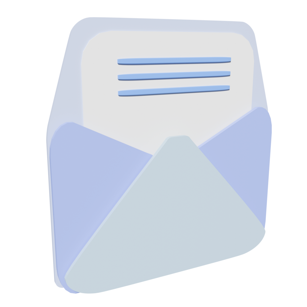 3D Envelope Illustration png