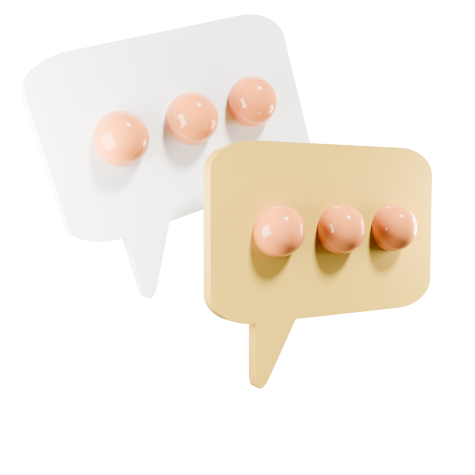 3D Chat Box Illustration png