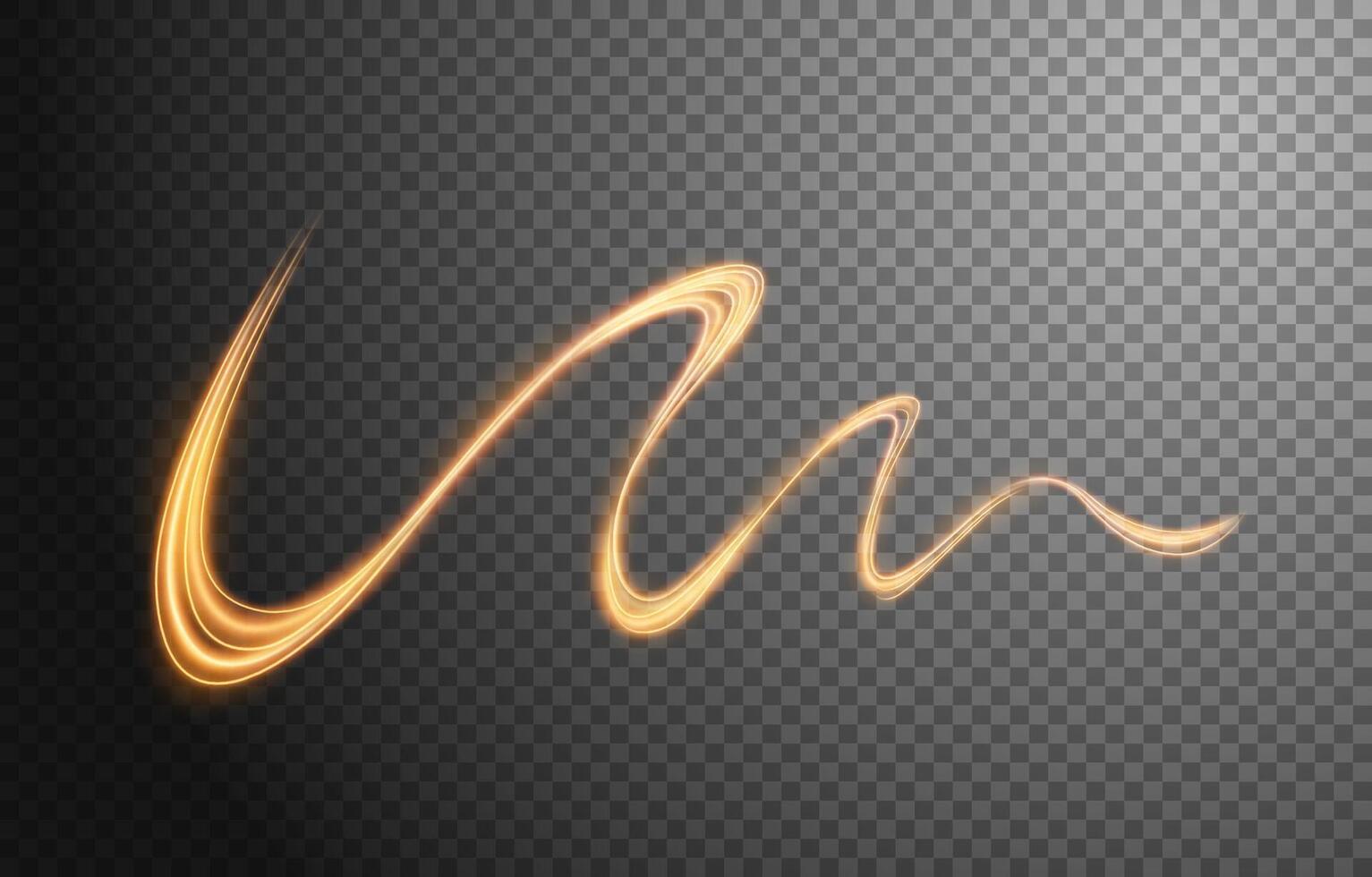 Abstract Gold Wave of Light with A Background, Isolated and Easy to Edit, Vector Illustration