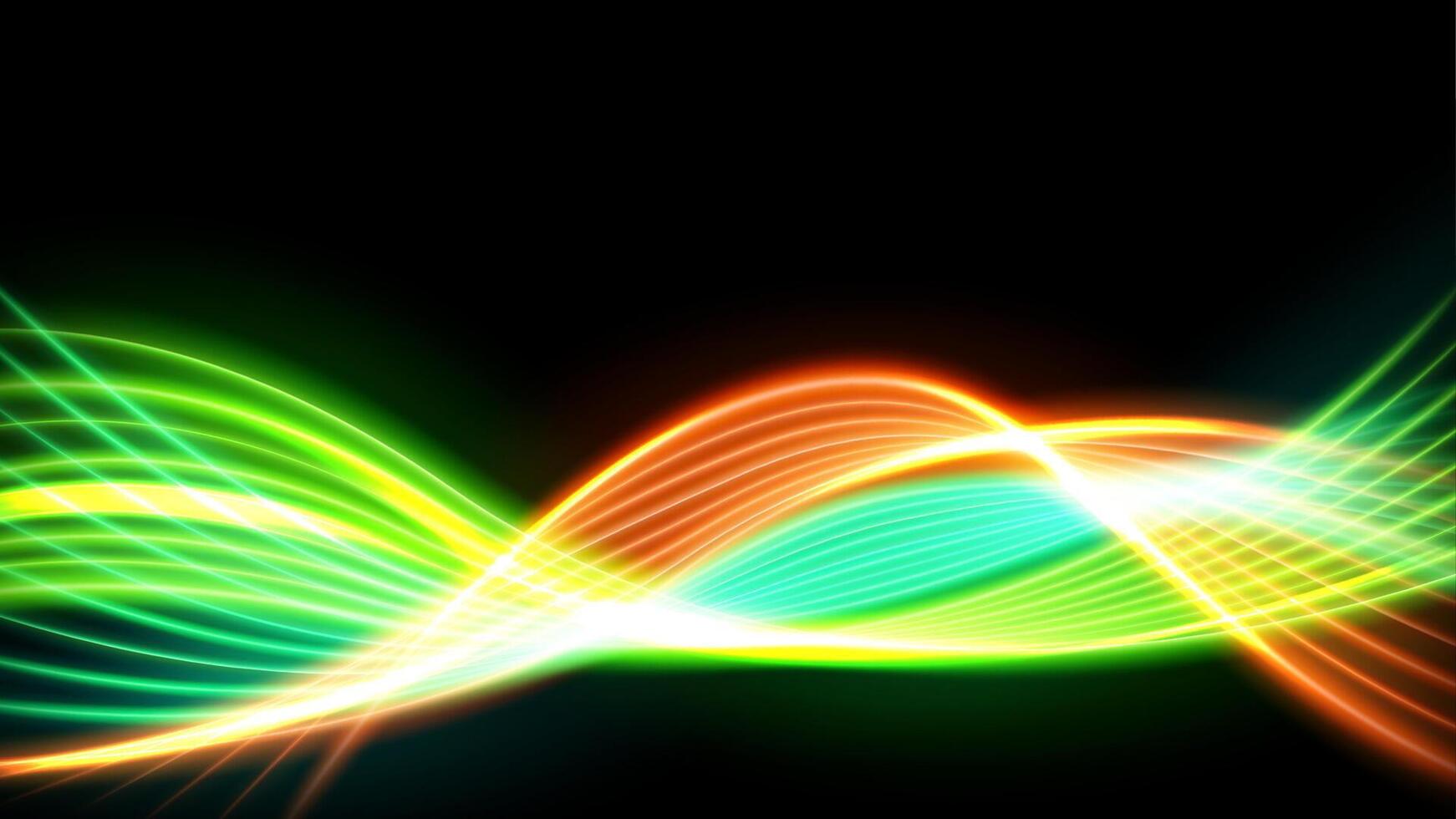 senderos de luz coloridos, efecto de desenfoque de movimiento de exposición prolongada. ilustración vectorial vector