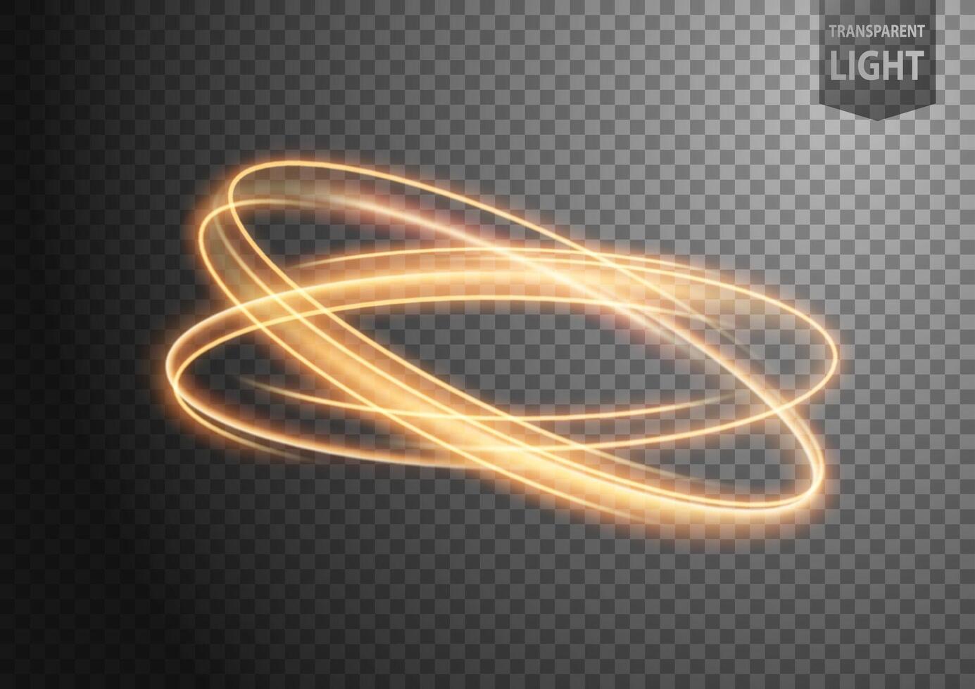 Abstract Gold Ring of Light with A Background, Isolated and Easy to Edit, Vector Illustration