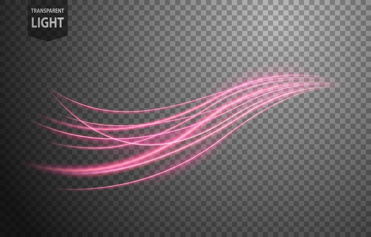 Abstract Pink Wave of Light with A Background, Isolated and Easy to Edit, Vector Illustration