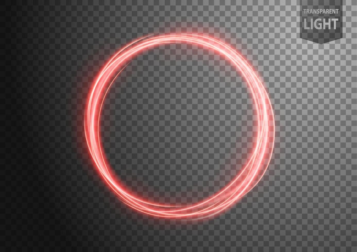 Abstract Red Ring of Light with A Background, Isolated and Easy to Edit, Vector Illustration