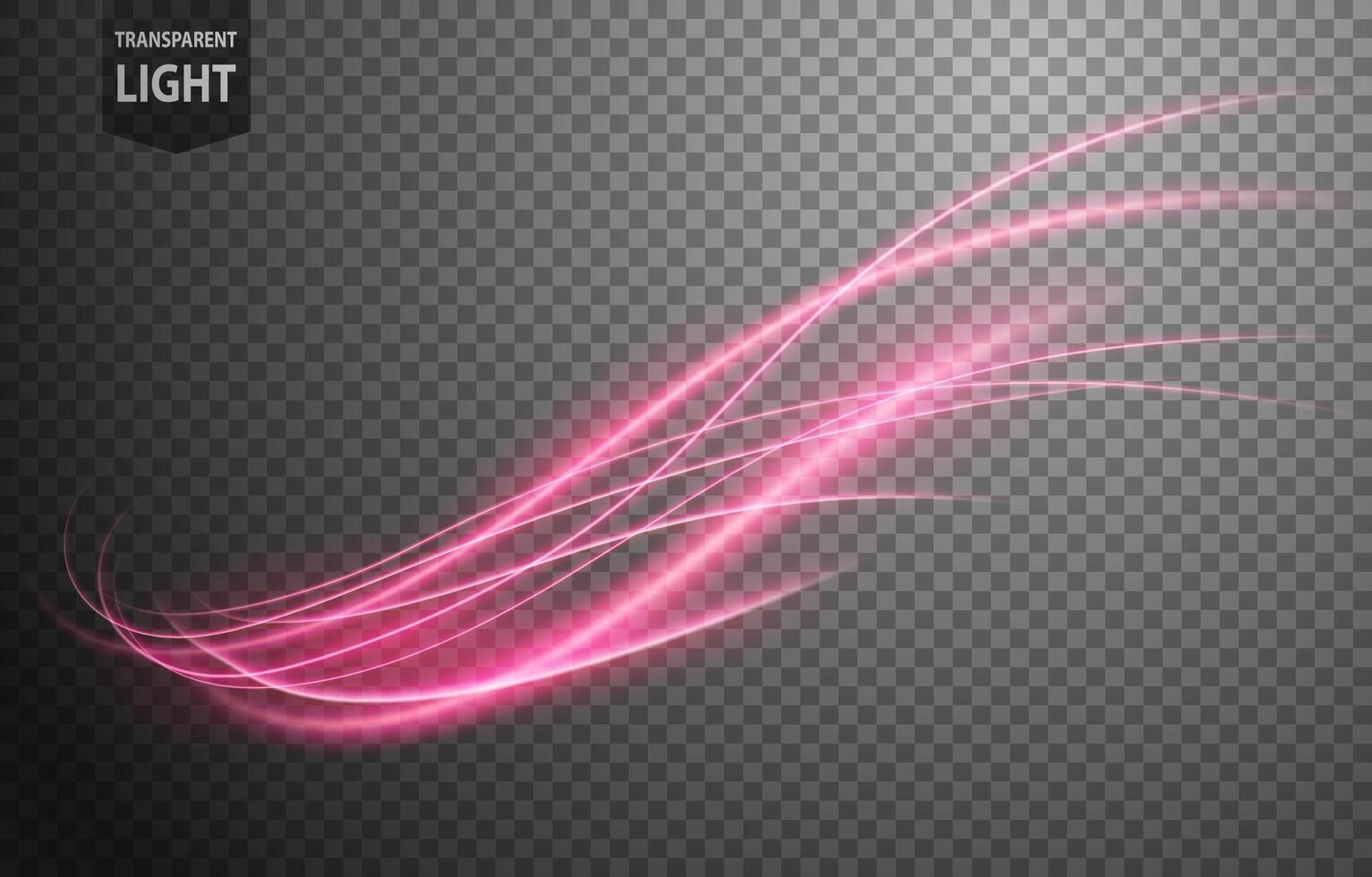 Abstract Pink Wave of Light with A Background, Isolated and Easy to Edit, Vector Illustration