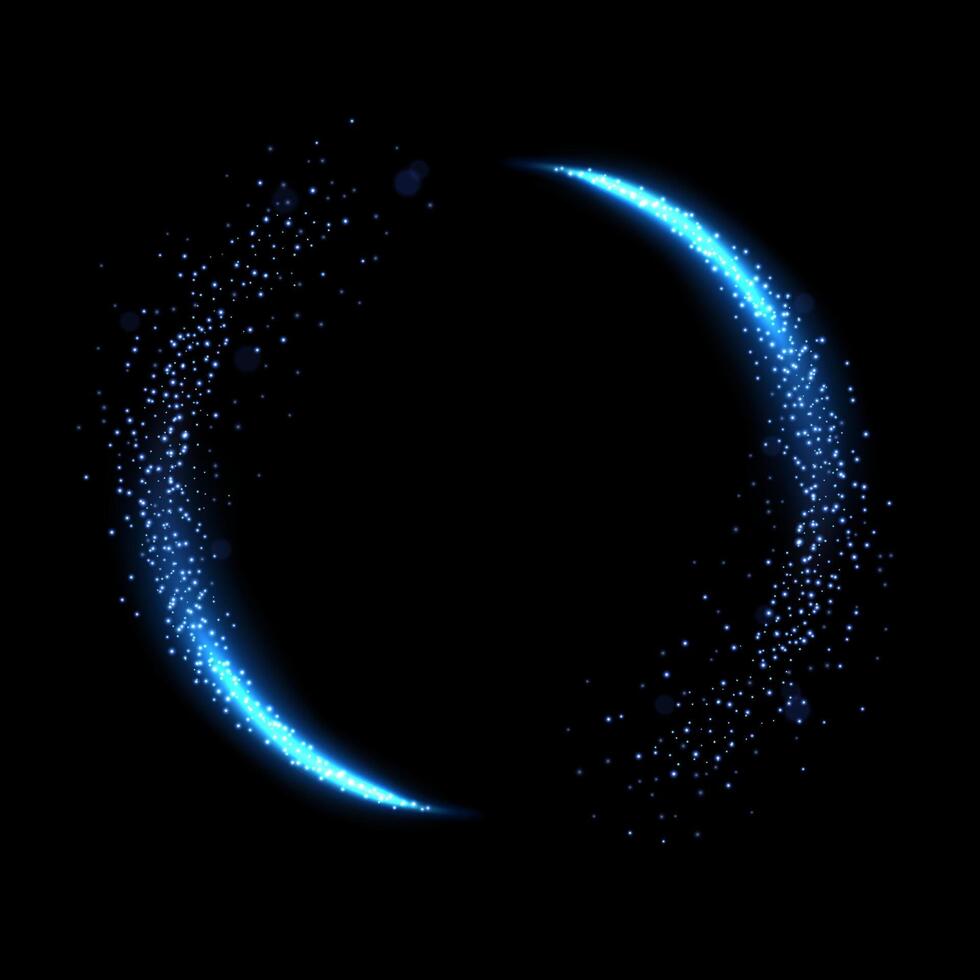 Abstract Fire Circle Light with A Background, Isolated and Easy to Edit, Vector Illustration