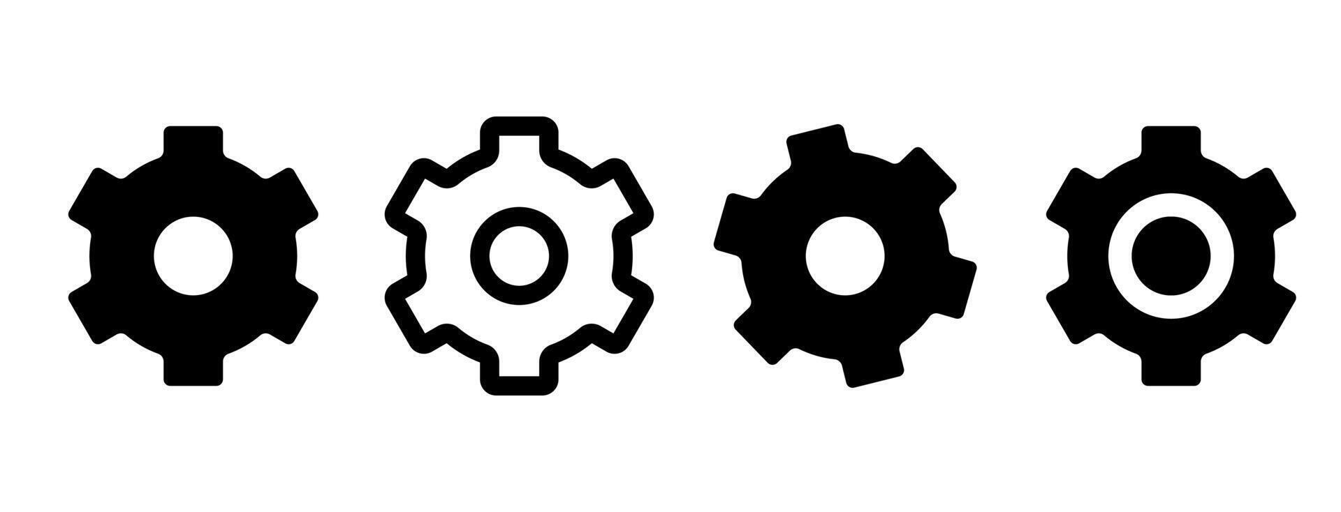 Setup and Settings Icons Set. Collection of simple linear web icons such Installation, Settings, Options, Download, Update, Gears and others and others. Editable vector stroke.