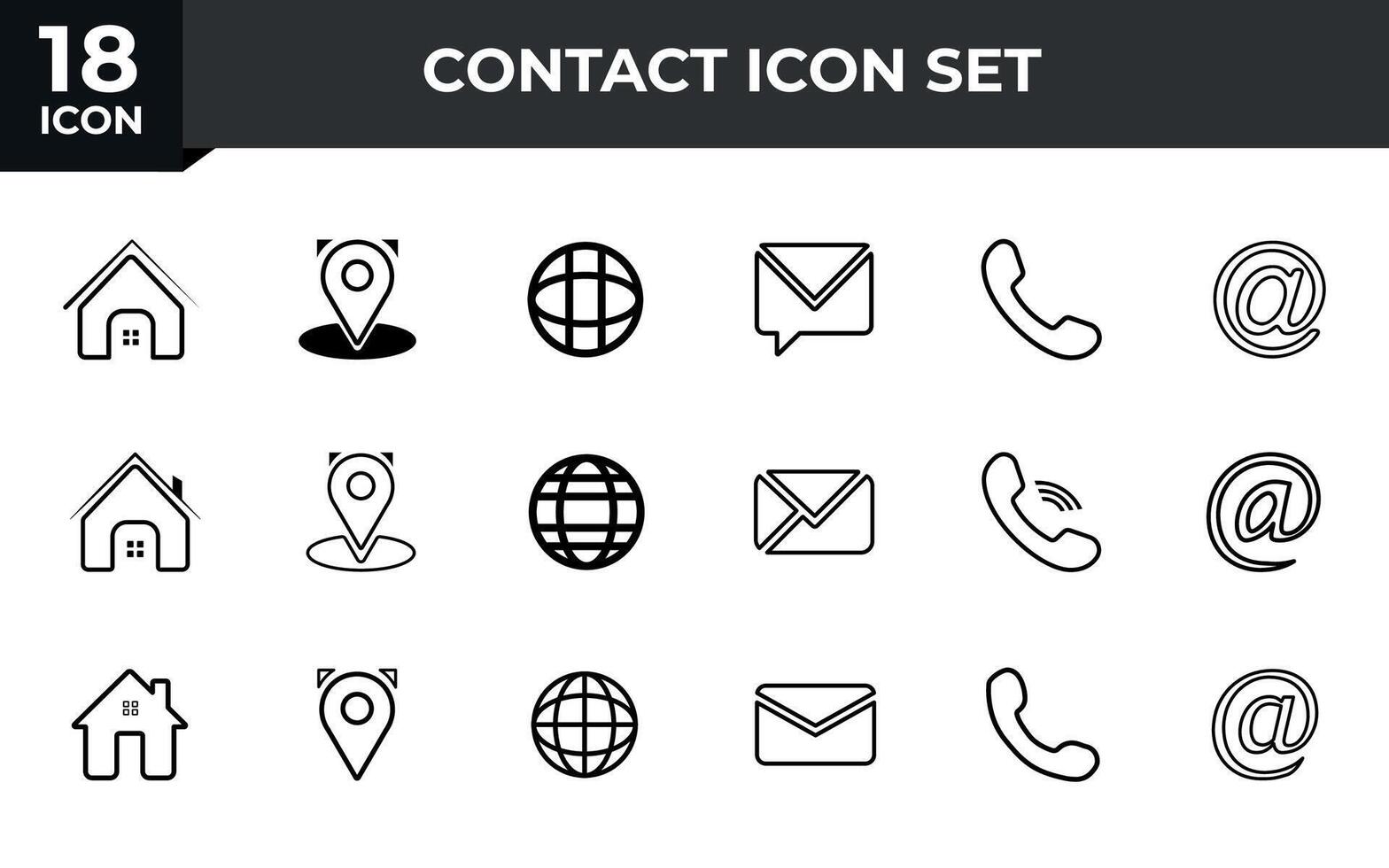 conjunto de iconos web. vector de icono de conjunto de sitio web. para computadora y móvil