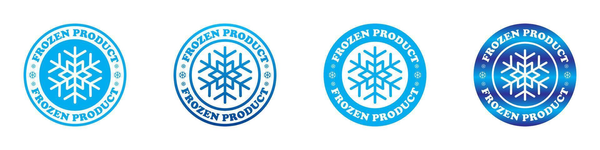 Frozen product icon set. Vector illustration.