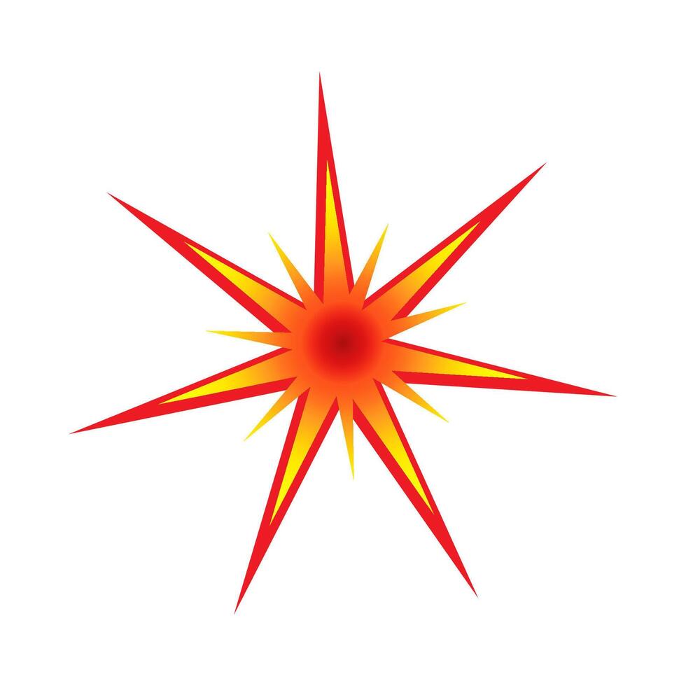 Cartoon Irregular  Star. Vector Illustration.
