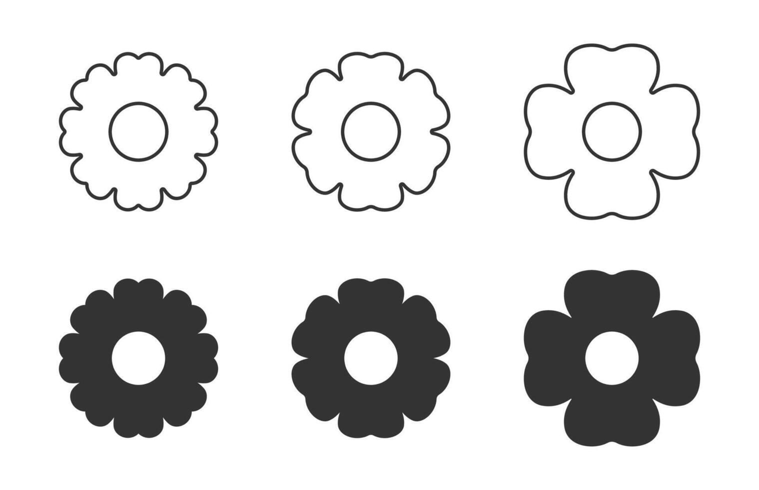 Flower Icon. Simple design. Vector illustration.