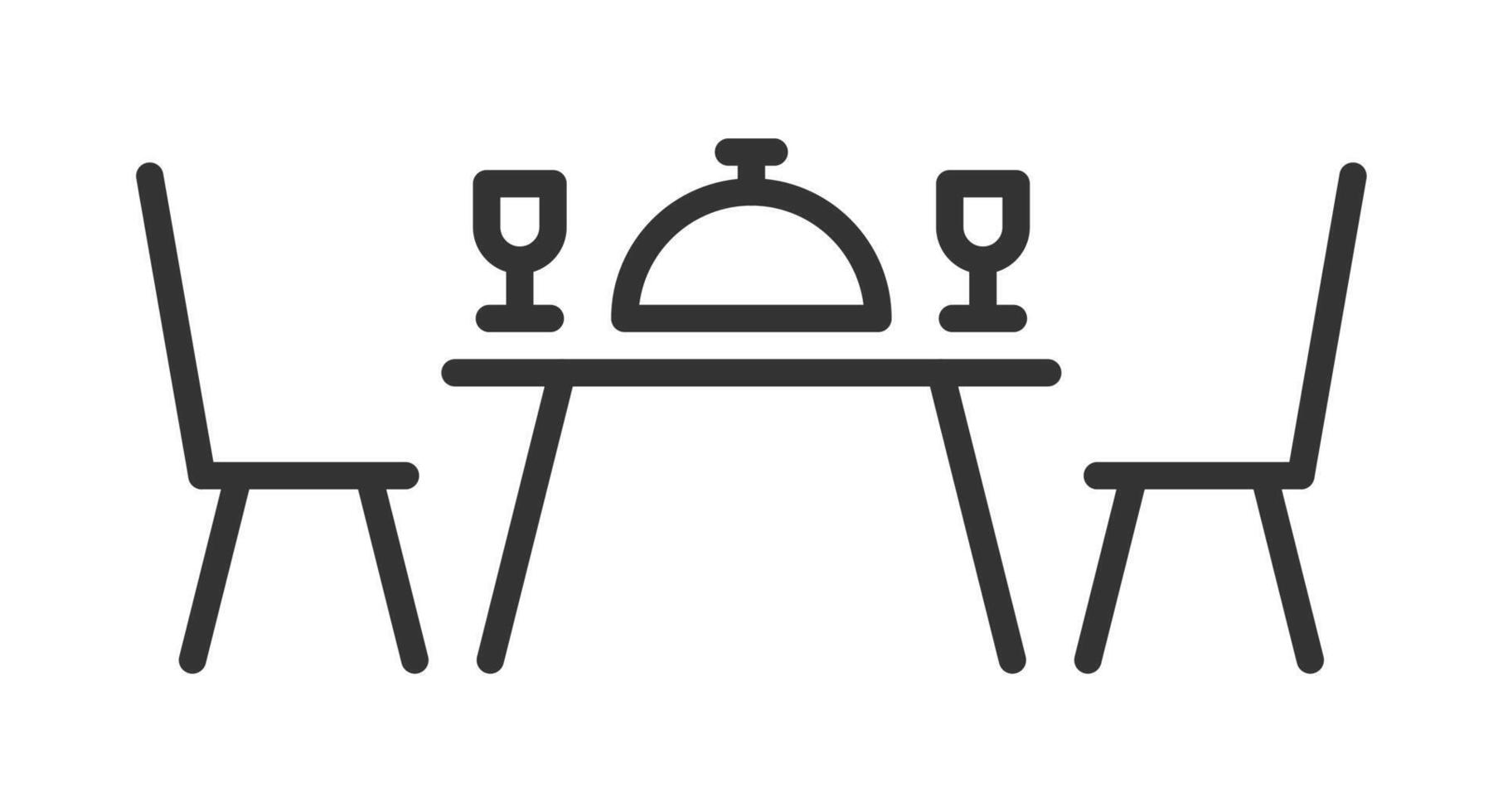 Dining table icon. Vector illustration.