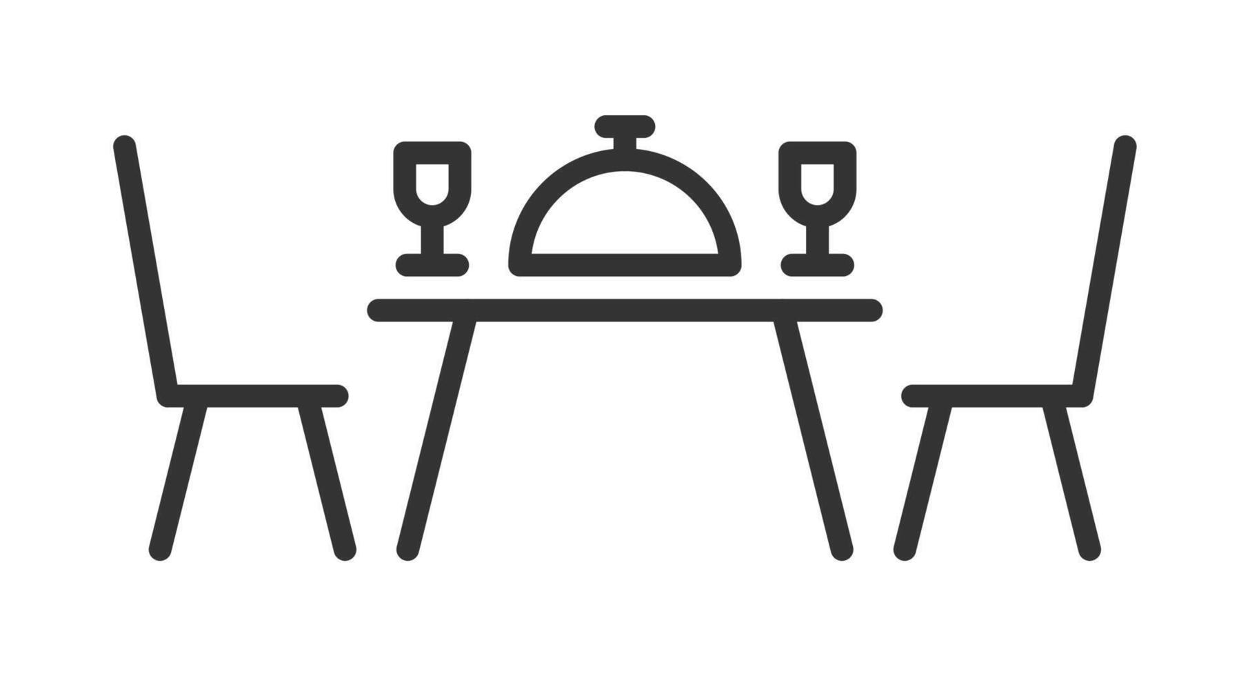 Dining table icon. Vector illustration.