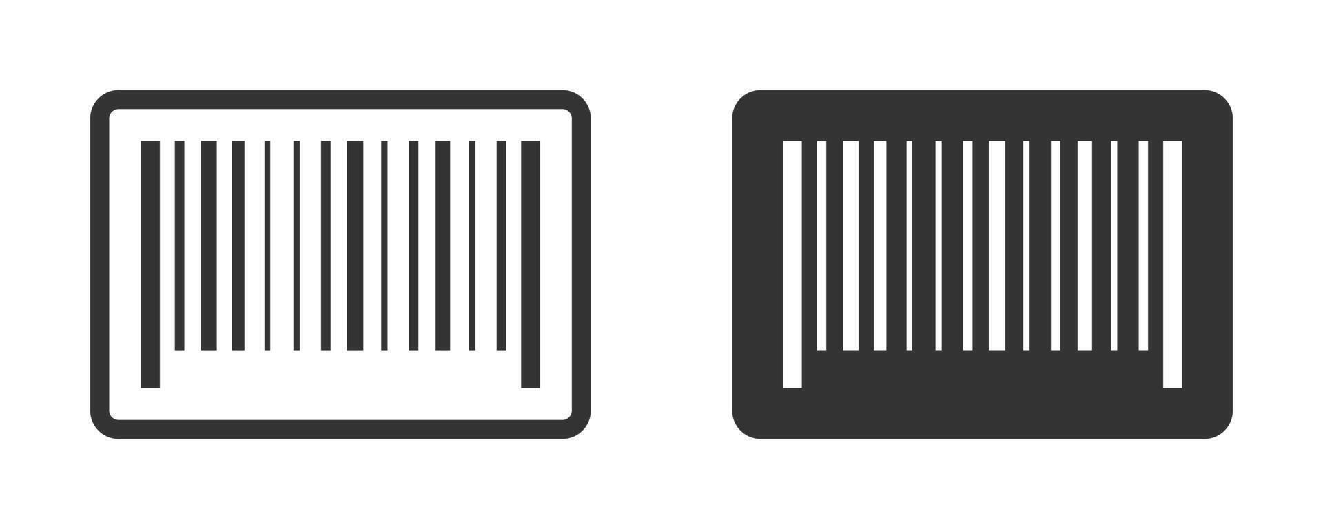 Barcode icon isolated on a white background. Vector illustration.