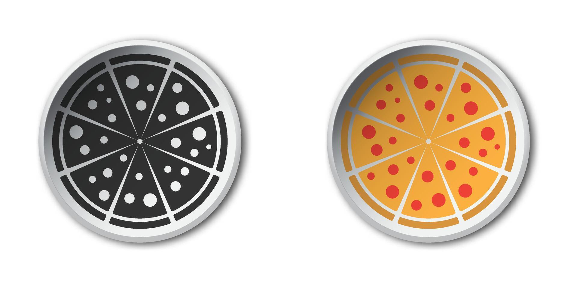 Pizza icon. Flat vector illustration.