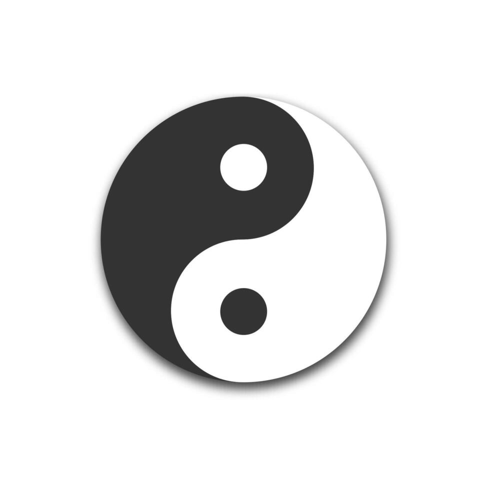 yin yang icono. taoísmo símbolo. yinyang signo. vector ilustración.