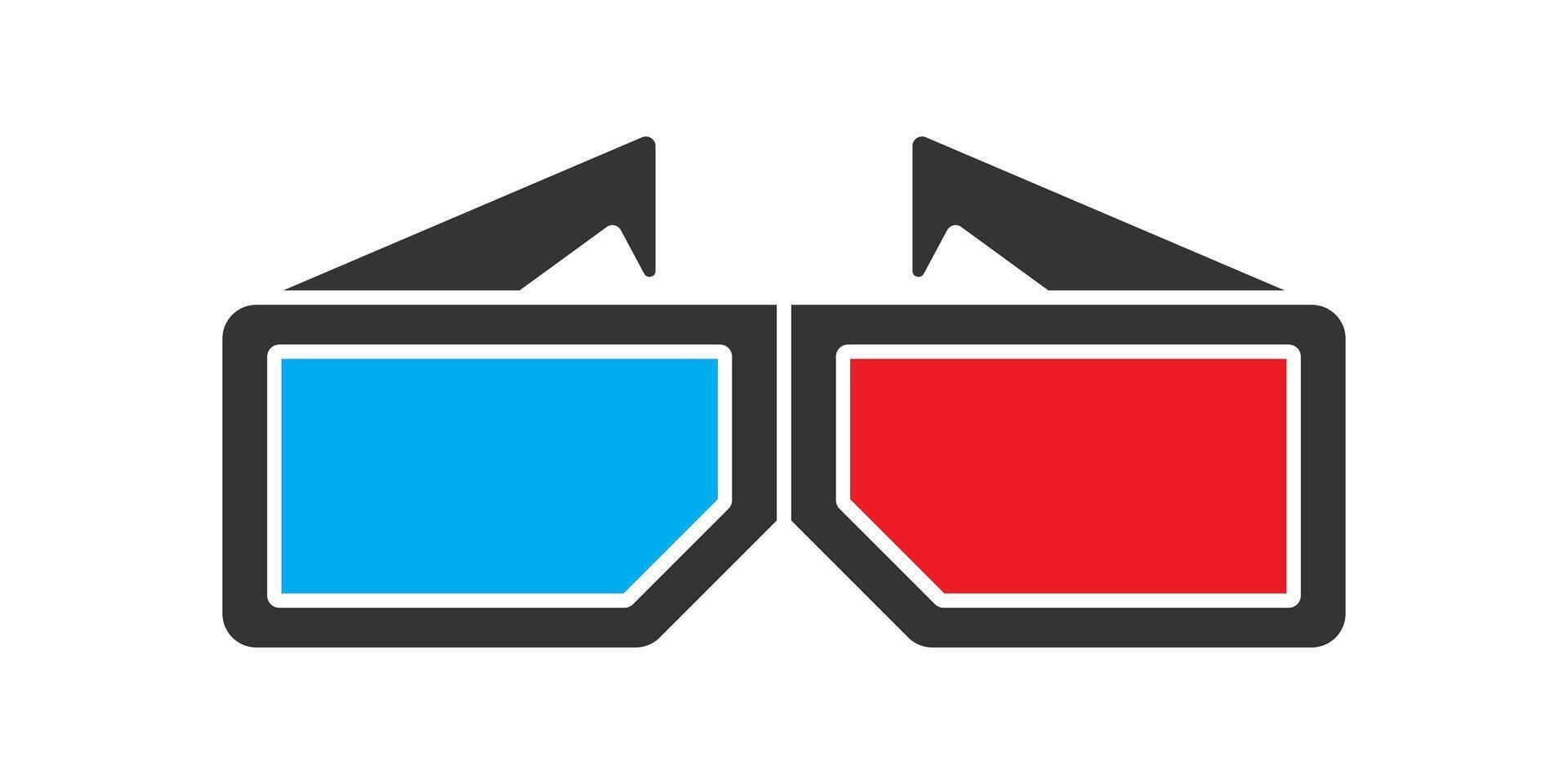 3d glasses icon. Vector illustration.