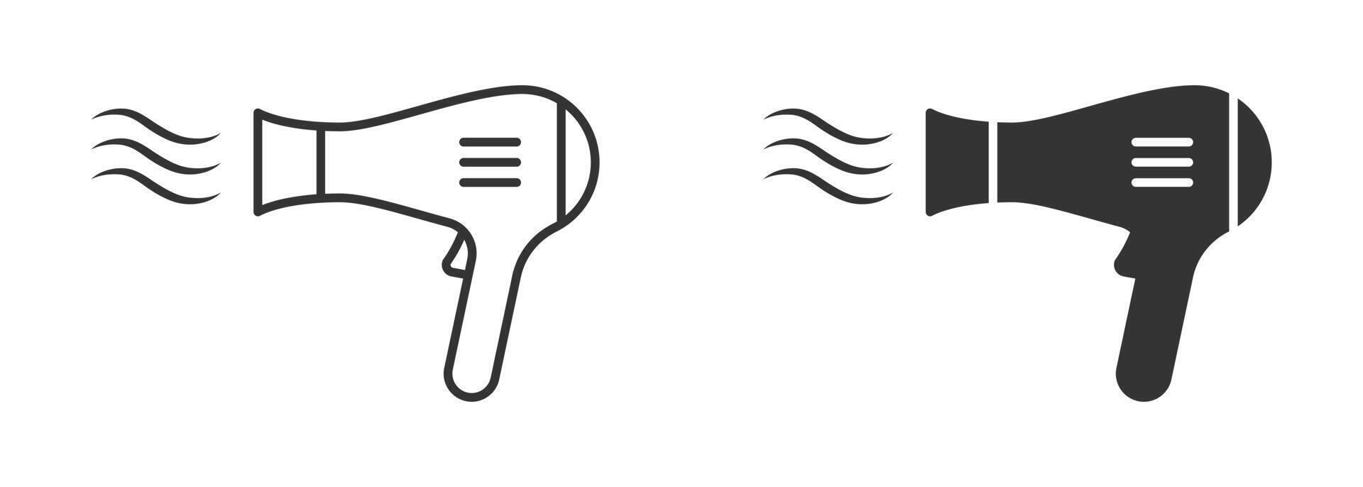 Hair dryer icon. Vector illustration.