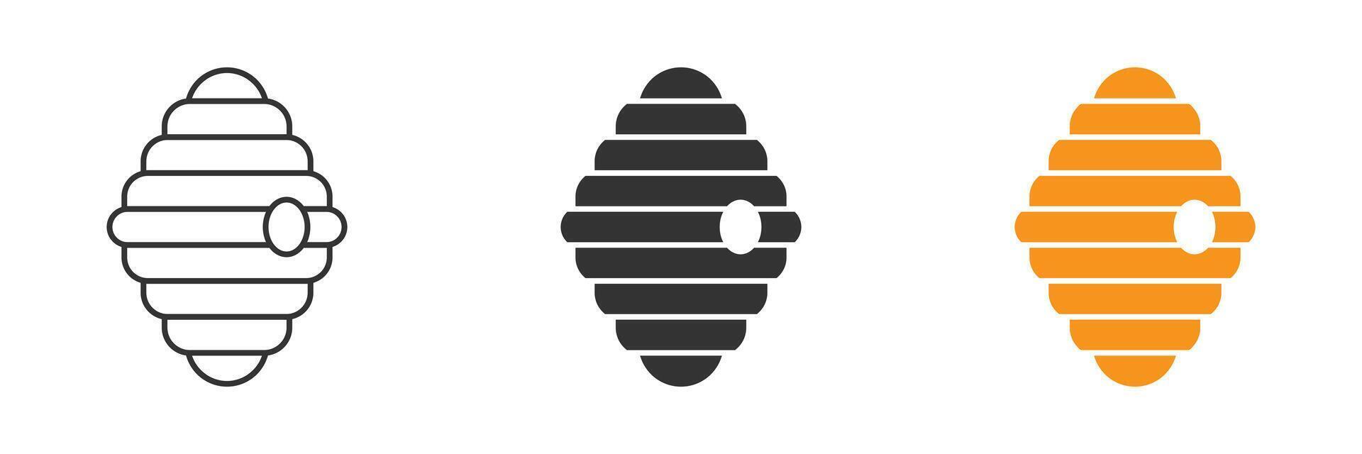 Wild beehive icon. Vector illustration.