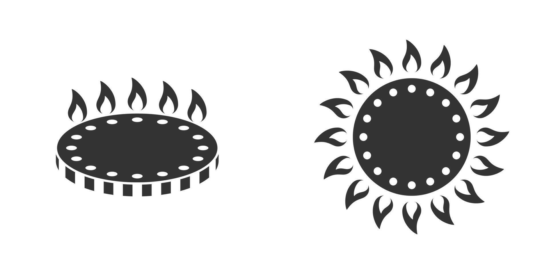 Burner icon. Gas burner. Vector illustration.