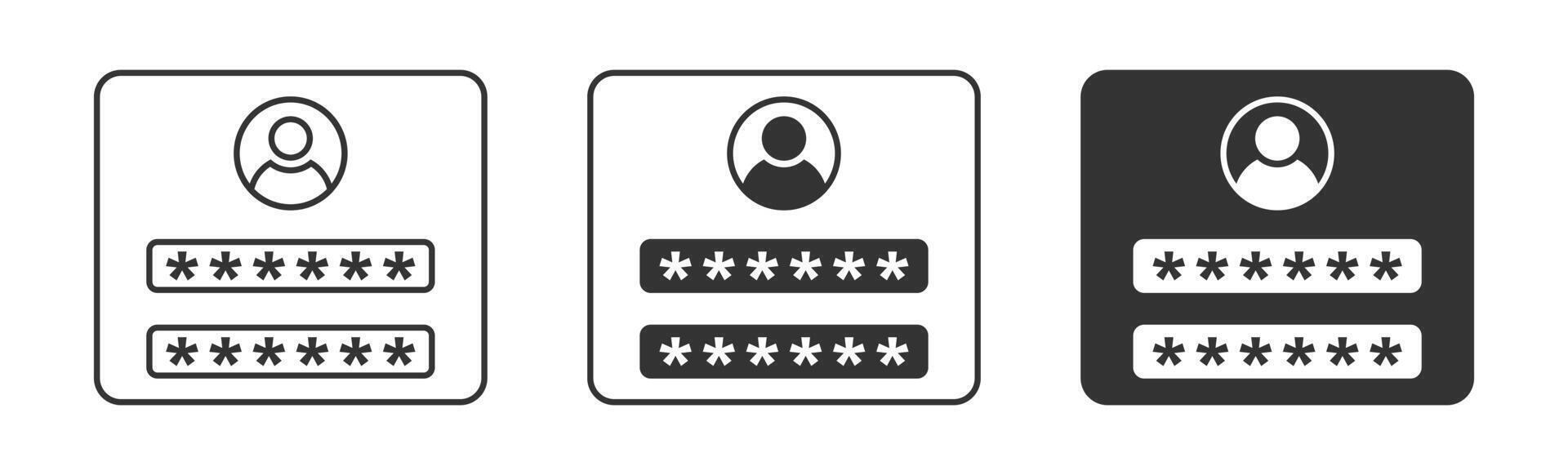 Login form icon. Vector illustration.