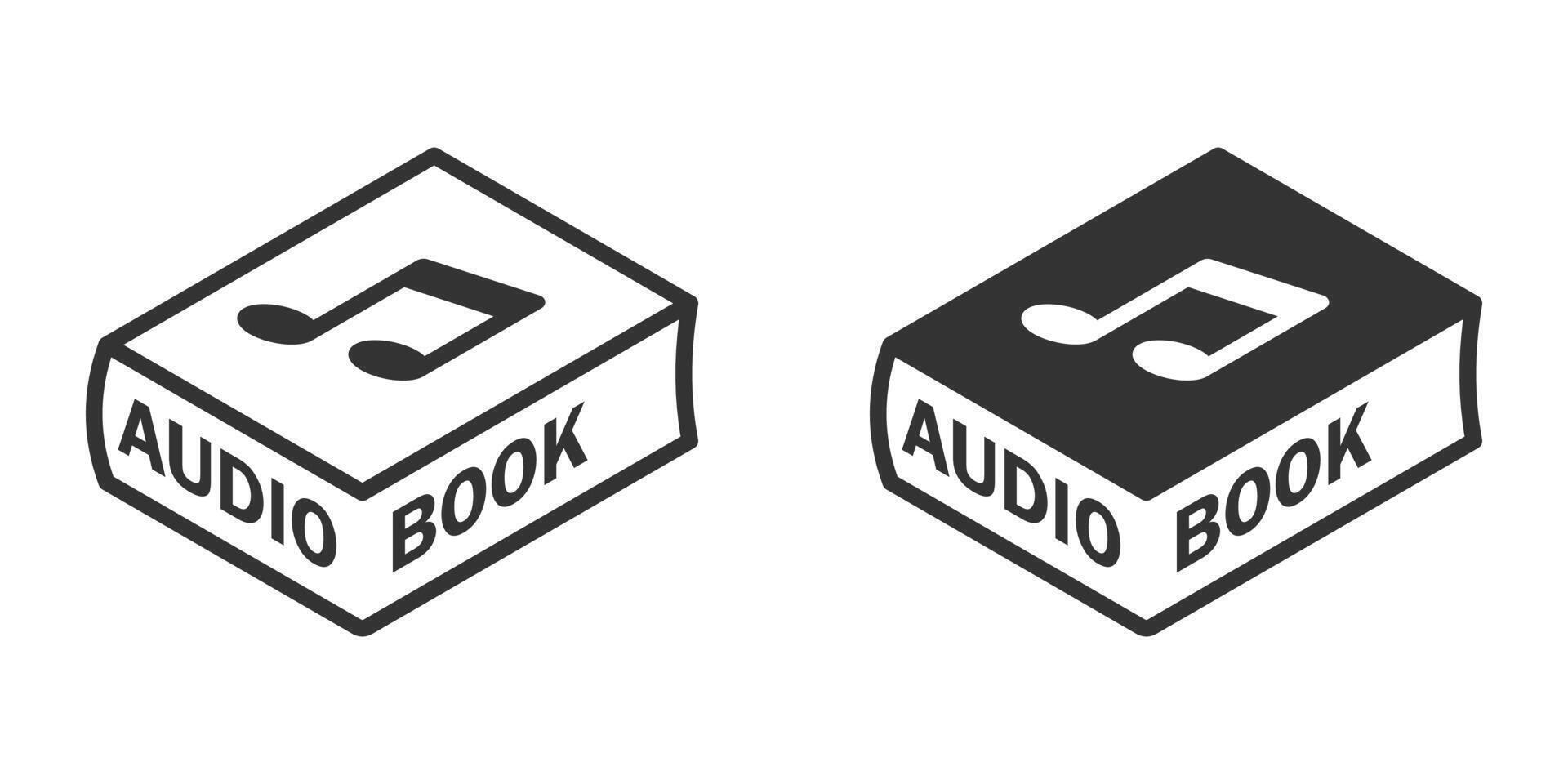 Audio book icon. Vector illustration.