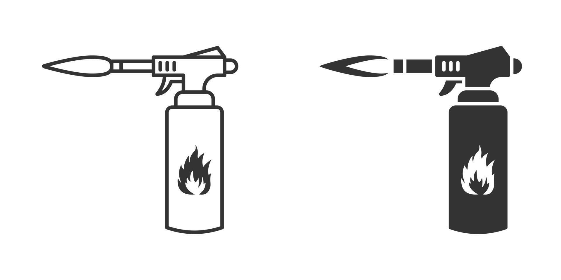 Blowtorch icon. Gas burner icon. Vector illustration.