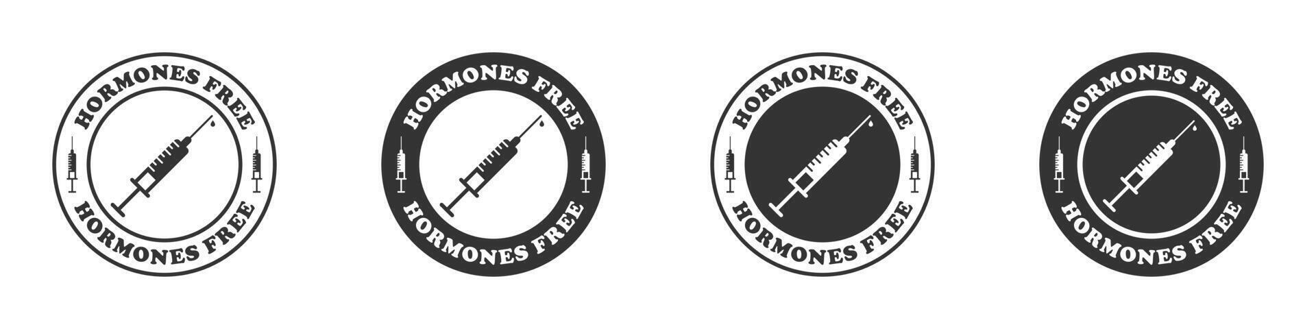 Hormones free icon set. Vector illustration.