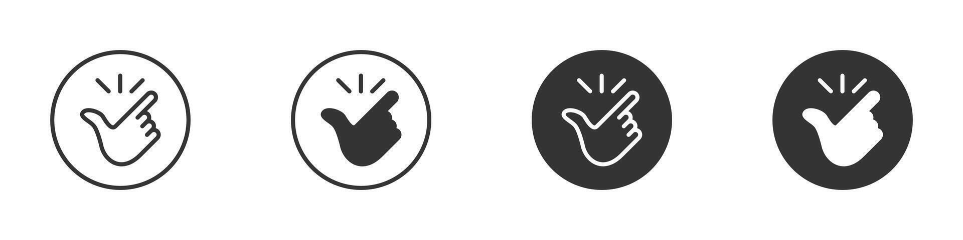 Easy icon, finger snapping sign. Vector illustration.