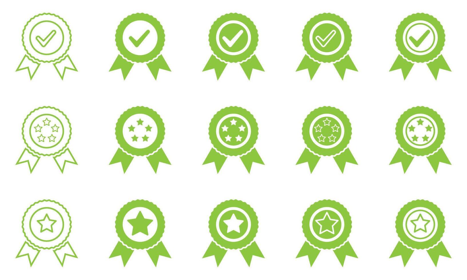 Best quality icon set. Quarantee symbols. Check mark logo. Vector illustration.