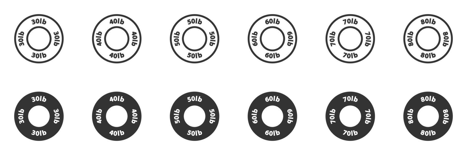 Circle rubber expander icon set. Vector illustration.