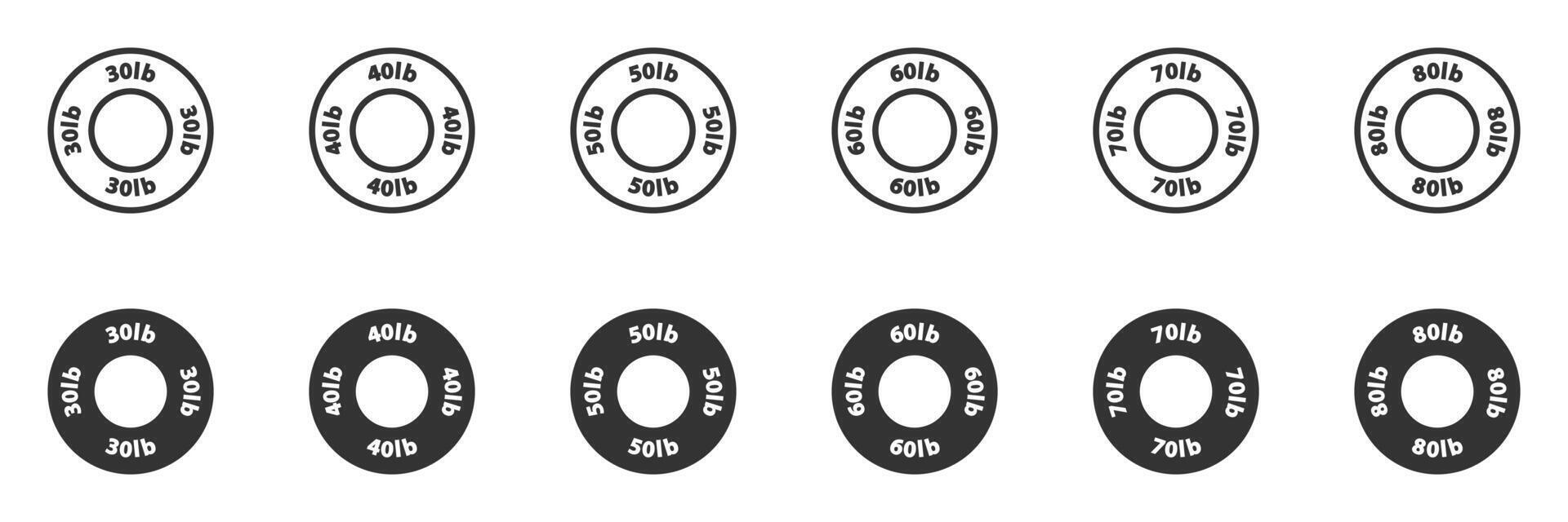 Circle rubber expander icon set. Vector illustration.