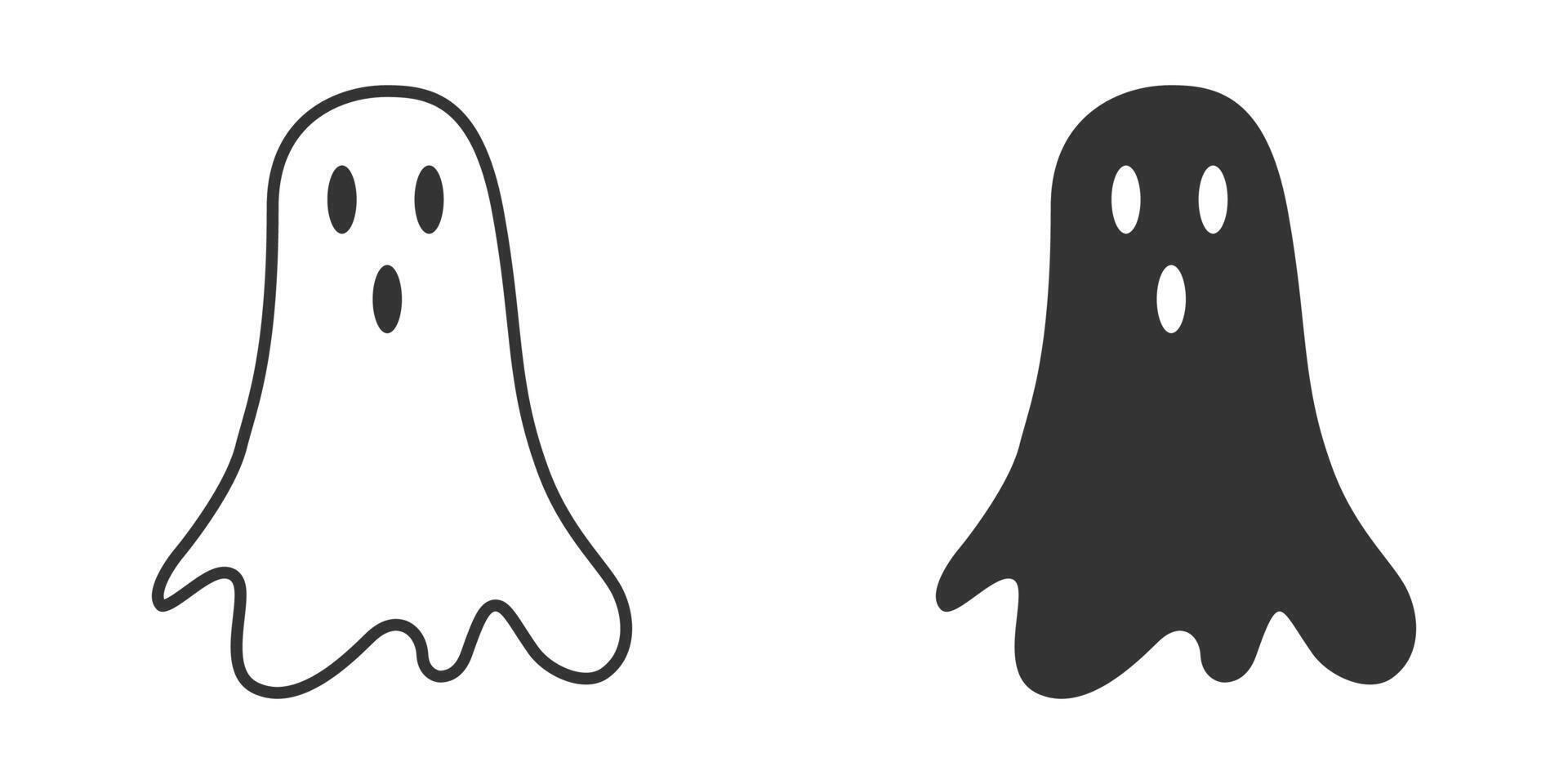 Ghost icon isolated on a white background. Vector illustration.