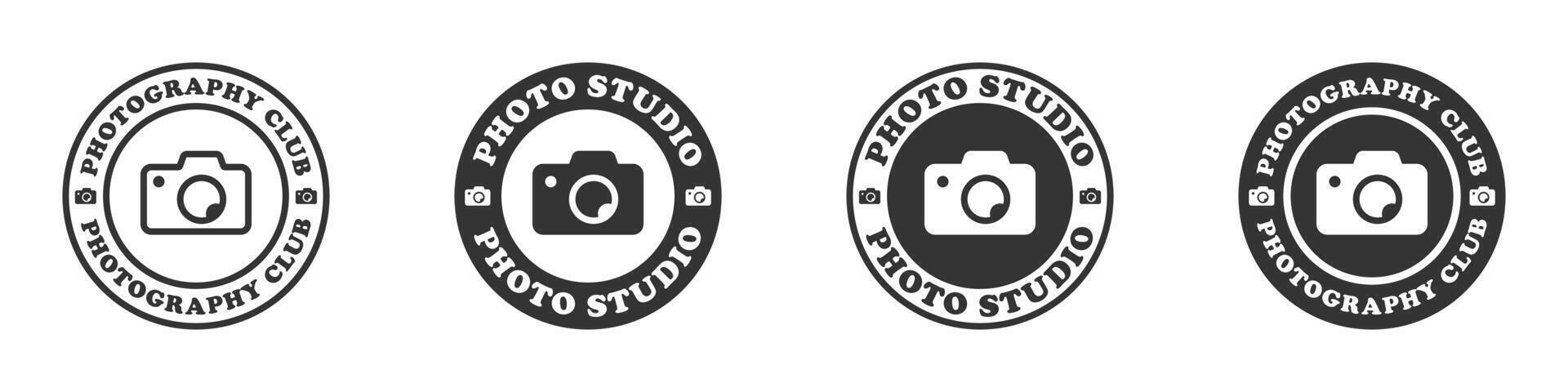 Photography club icon. Photo studio logo. Vector illustration.