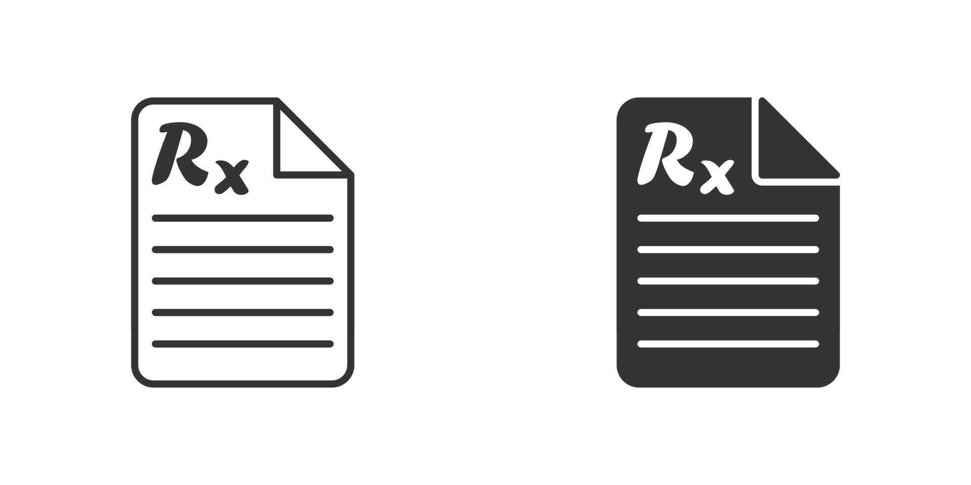 Prescription Icon. Simple design. Vector illustration.