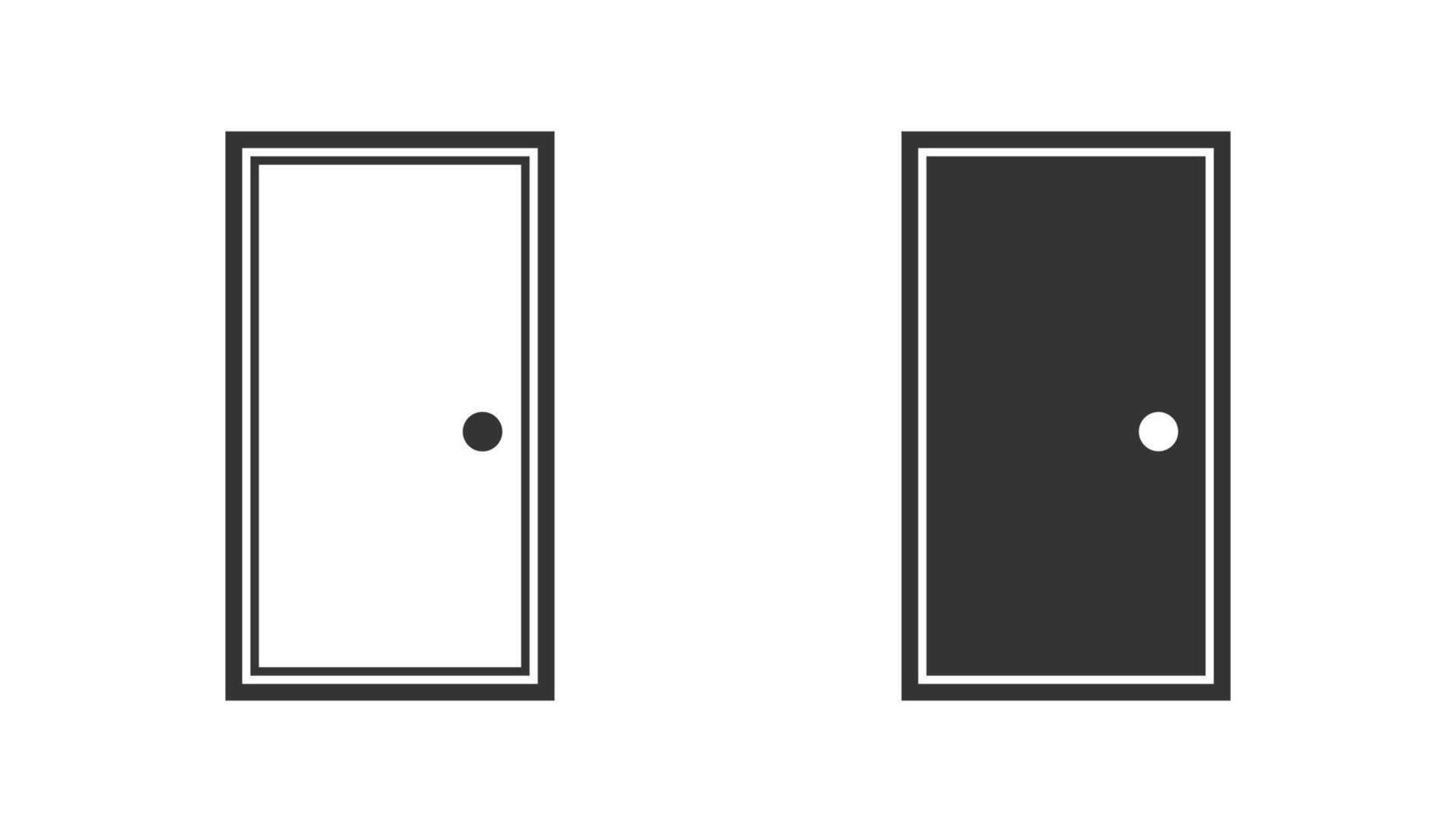 Door icon. Simple design. Vector illustration.