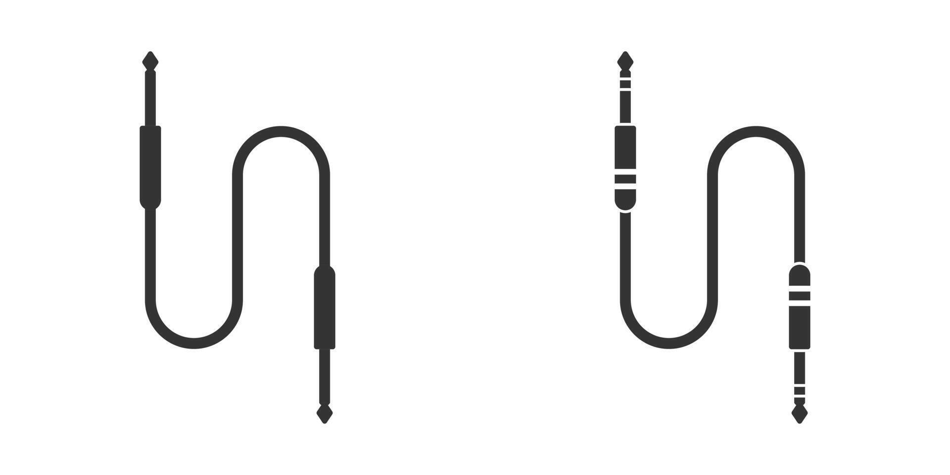Guitar cable icon. Vector illustration.
