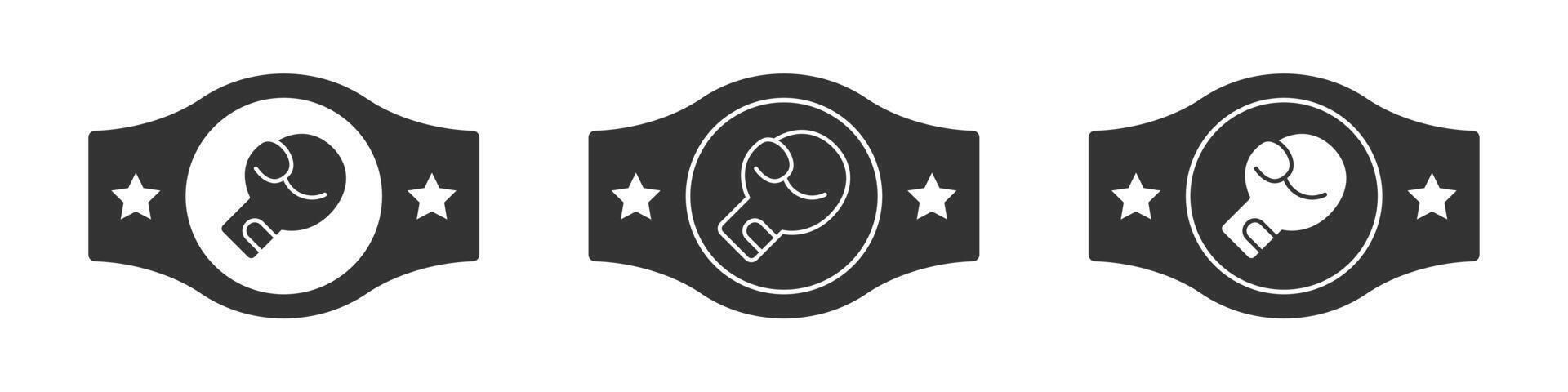 Boxing championship belt icon. Vector illustration.