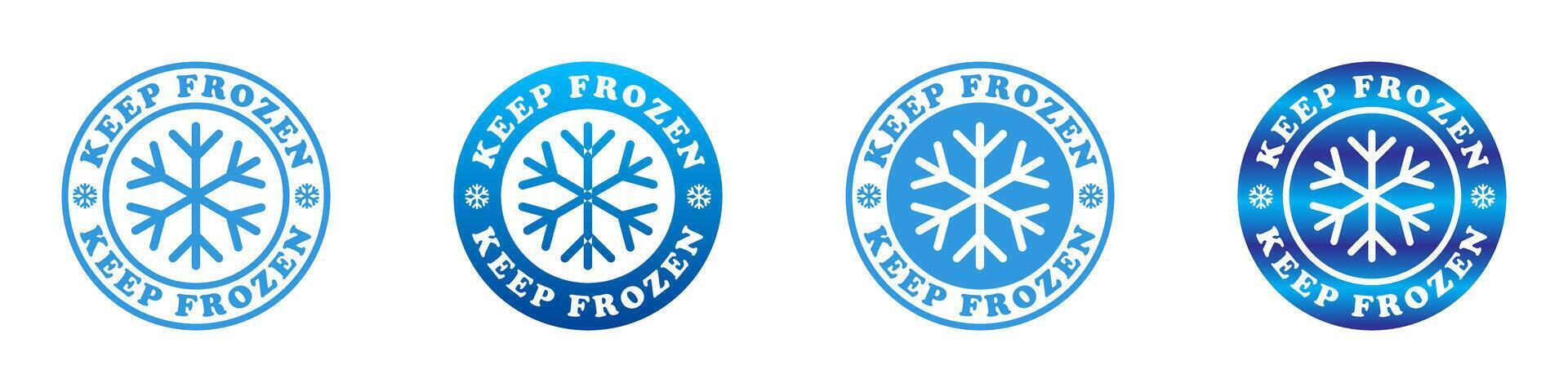 Keep frozen icon set. Vector illustration.