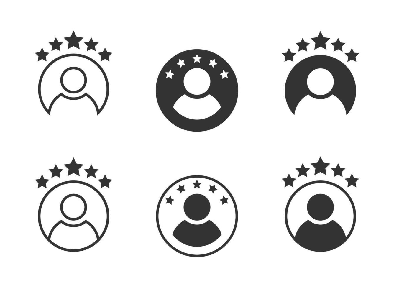 Rating icon set. Business client icon. Customer experience symbol. Vector illustration.