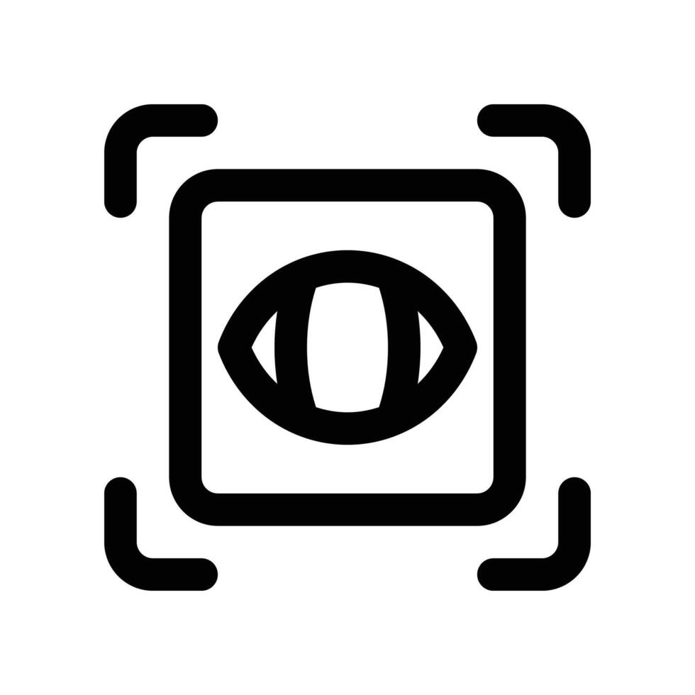 eye recognition icon. vector line icon for your website, mobile, presentation, and logo design.