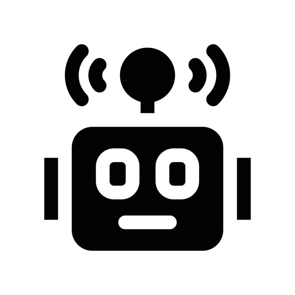 robot icon. vector glyph icon for your website, mobile, presentation, and logo design.