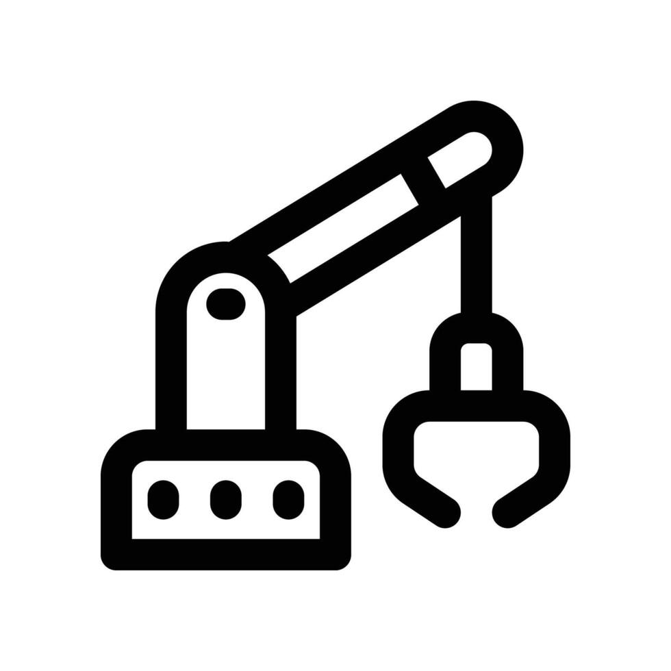 robotic arm icon. vector line icon for your website, mobile, presentation, and logo design.