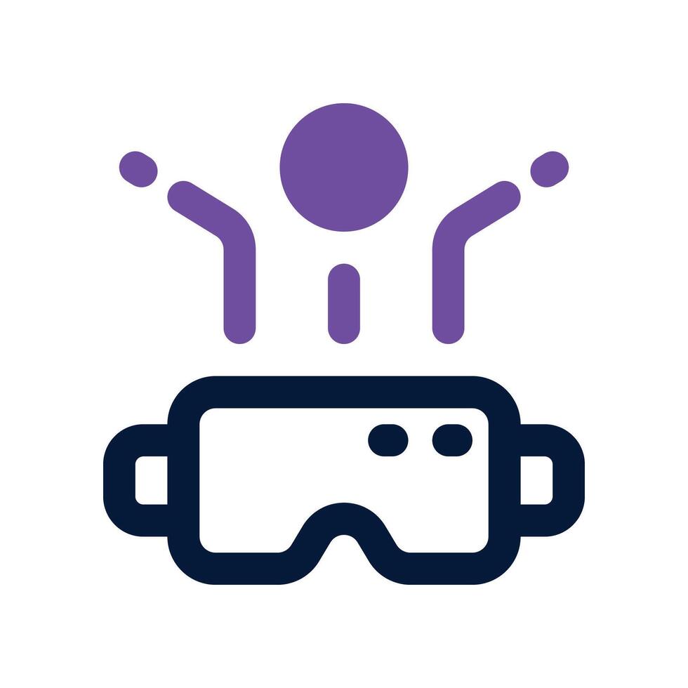 vr glasses icon. vector dual tone icon for your website, mobile, presentation, and logo design.