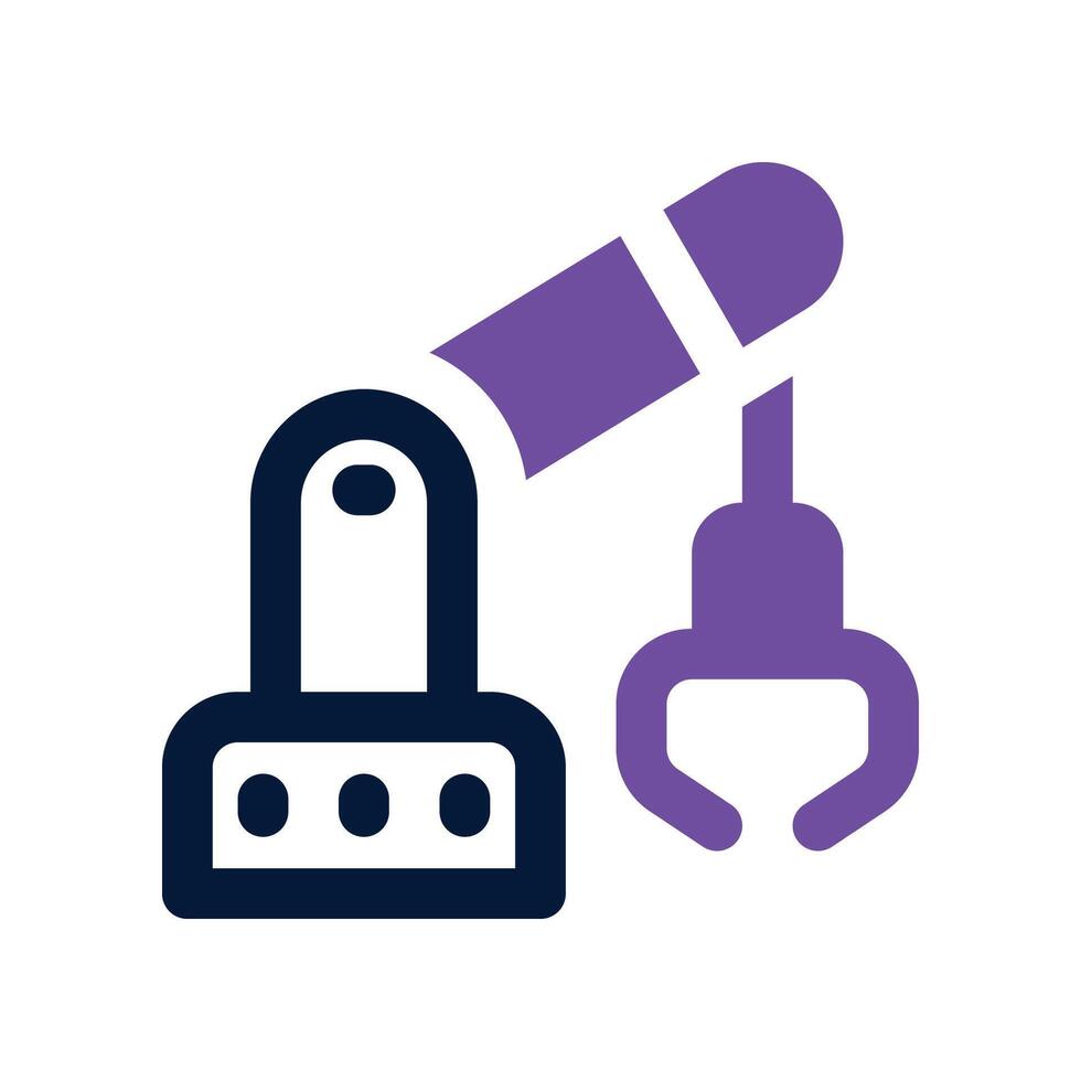robotic arm icon. vector dual tone icon for your website, mobile, presentation, and logo design.