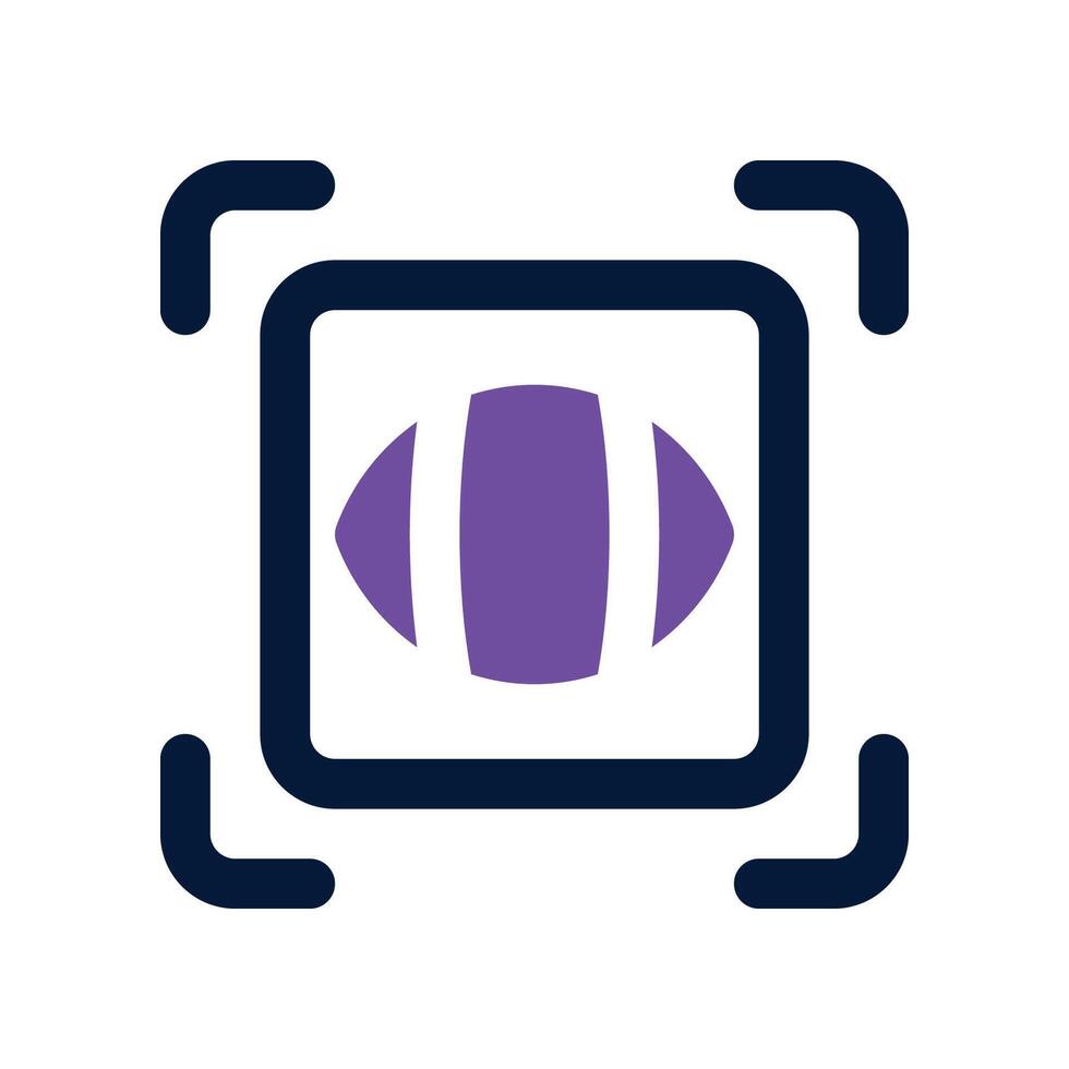 eye recognition icon. vector dual tone icon for your website, mobile, presentation, and logo design.