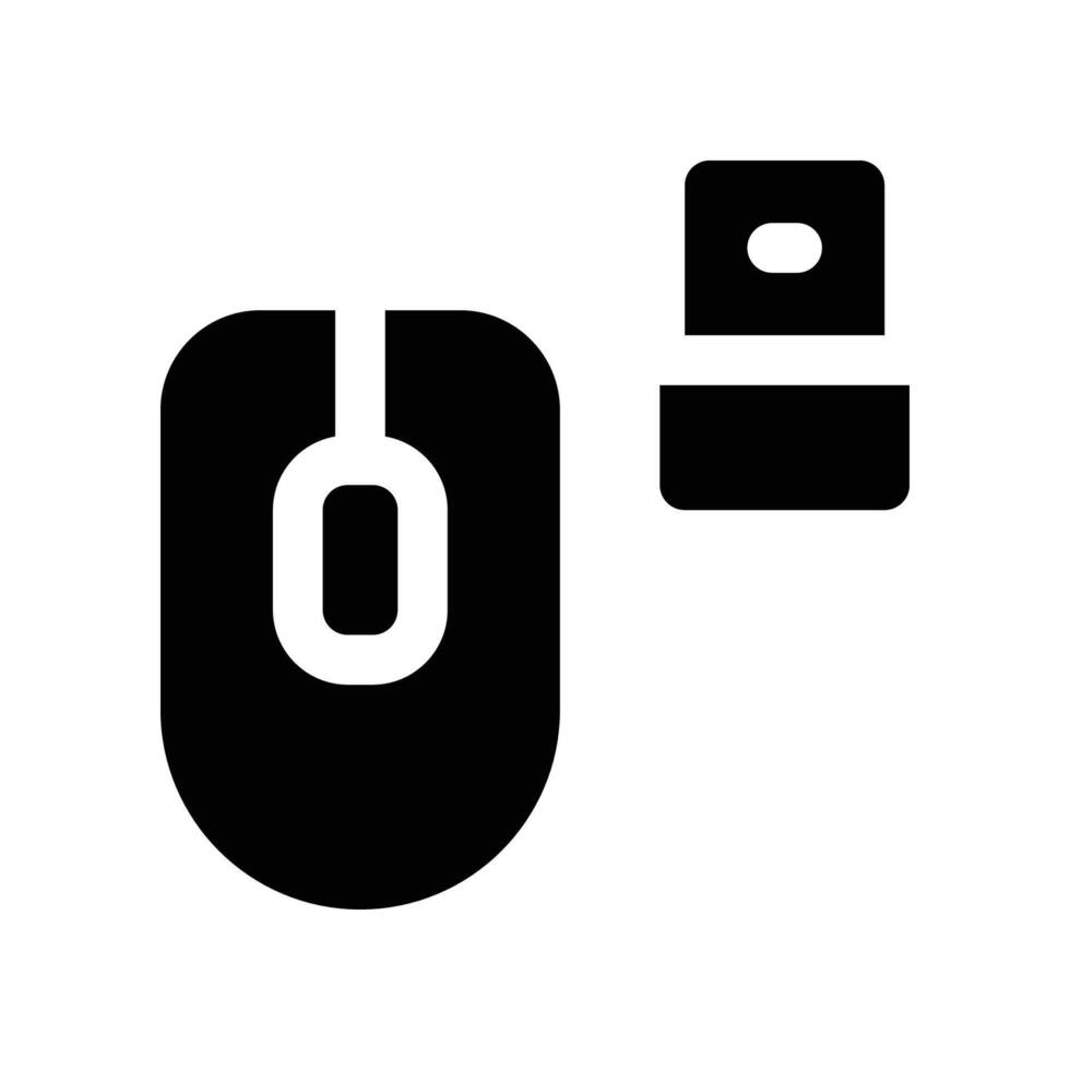 wireless mouse icon. vector glyph icon for your website, mobile, presentation, and logo design.