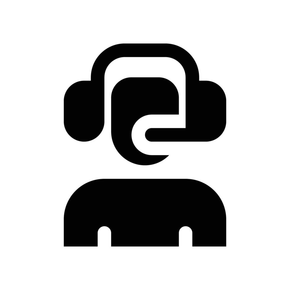 call center icon. vector glyph icon for your website, mobile, presentation, and logo design.